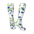 thumbnail image 2 of Knee High Socks for Men and Women, Blueberries Tree Print Althletic Compression Socks, Support Long Tube Socks for Outdoor Sport, Calf Socks, High Stockings for Women Men, 2 of 7