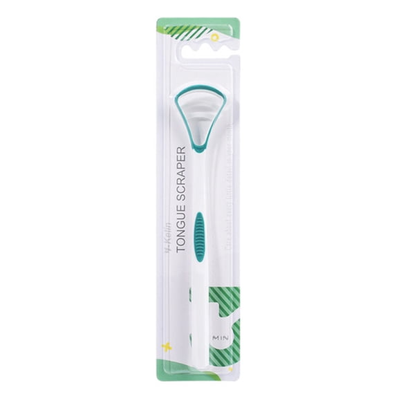 Minnieouse 1 Uds cepillo de lengua raspador de limpieza de lengua raspador de lengua individual de grado alimenticio Oral cuidado de los oídos Verde Minnieouse CE000293-01B