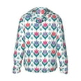 thumbnail image 3 of Kdxio Tulips Flowers Print Women Men Sun Protection UPF 50+ Jackets Zip Up Long Sleeve Hoodie Hiking Lightweight with Pockets, 3 of 8
