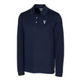 thumbnail image 2 of Men's Cutter & Buck Navy Villanova Wildcats Vault Advantage Tri-Blend Pique Big & Tall Long Sleeve Polo, 2 of 3