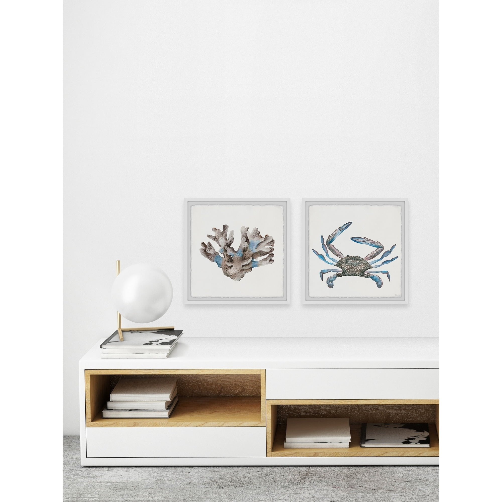 Parvez Taj Luminous Crab and Coral Diptych