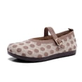 thumbnail image 5 of Women's Mesh Ballet Flats Comfortable Dressy Trendy Round Closed Toe Mary Jane Flat Shoes Women's Polka Dots Flats Casual Work Shoes, 5 of 9
