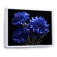thumbnail image 2 of Designart "Blue beautying Cornflowers II" Floral Floater Framed Wall Art Print, 2 of 7