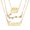 Gold Cancer, variant on Women's Stainless Steel 3 PCS Constellation Charm Necklace Letter ZC Zodiac Astrology Collar Jewelry Gold Leo
