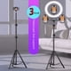 thumbnail image 3 of Soporte de lámpara para fotografía Trípode de suelo con anclaje en vivo Soporte de escritorio para teléfono móvil Soporte de lámpara en vivo de 2,1 metros, 3 of 5