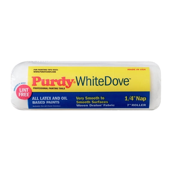 Roller Cover Purdy White Dove de 7 pulgadas y 1/4 pulgadas, siesta, sin pelusa