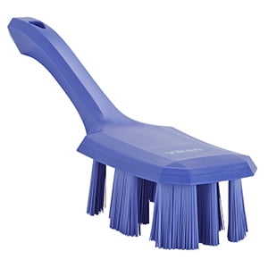 Vikan UST Short Handle Scrubbing Brush- Stiff - Purple (4 Units)