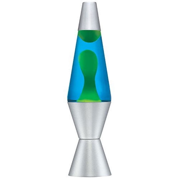 WD-40 Lava Lite Classic 14.5” Motion Lava Lamp, Yellow Wax in Blue Liquid