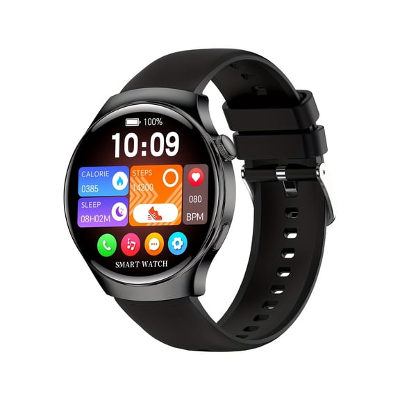 Smart Watch with Bluetooth Calling, Unisex Round Fitness Tracker, 100 Exercise Modes, Activity Monitor for Android and iPhone