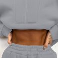 thumbnail image 6 of Oversized Cotton Sweatsuits Tracksuits Two Piece Womens Lounge Outfits 1/2 Zip Sweatshirt Cinch Bottom Sweatpant Sets (M, Gray), 6 of 7
