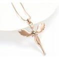 thumbnail image 4 of Crystal Angel Urn Necklace Cremation Urn Necklace for Ashes Angel Wing Keepsake Locket Stainless Steel Cross Cremation Jewelry Waterproof Memorial Pendant, 4 of 7