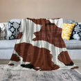 thumbnail image 2 of Orinice Cow Print Warm Lightweight Blanket Soft Fleece Blankets All Seasons Excellent Hand Feel for Bed Couch Sofa Office Decor Gifts Multiple Sizes 40x50in, 2 of 6
