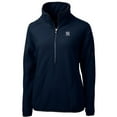 thumbnail image 2 of Women's Cutter & Buck Navy New York Yankees Cascade Eco Sherpa Fleece Quarter-Zip Pullover Jacket, 2 of 3