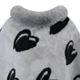 thumbnail image 3 of UTSJKR Women's Heart Print Furry Poncho Shawl, Winter Warm Faux Fur Trim Cape Cloak, Soft Plush Outer Layer for Casual Daily and Holiday Styling Gray, 3 of 4