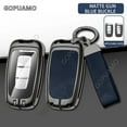 thumbnail image 4 of Zinc alloy+leather Car Key Shell Cover Keychain For Hyundai D 3/4 buttons key case Genesis Coupe Sonata Ix35 Smart Key Case, 4 of 15