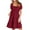 #51-Wine, variant on UsYezik Sundresses for Women Short Sleeve Smocked Square Neck Ruffle Trendy Sundress Tiered Flowy Fashion Spring Dresses Cute Pockets Midi Long Dress Black XXL