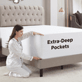 thumbnail image 3 of Hltser Empyrean Extra Deep Pocket -   Soft  King Size  for 18 to 24 Inch Mattresses   King Fitted Sheet with Corner Straps, 3 of 9