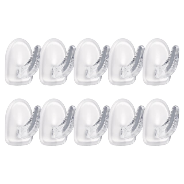 Wall Hooks Set 10 Pcs Adhesive Hooks for Hanging Plastic Small Acrylic Sticky Wall Hooks with Non Marking Sticker for Home Kitchen Bathroom Bedroom Adhesive Hooks Hanging Hooks Multipurpose Hooks Hom