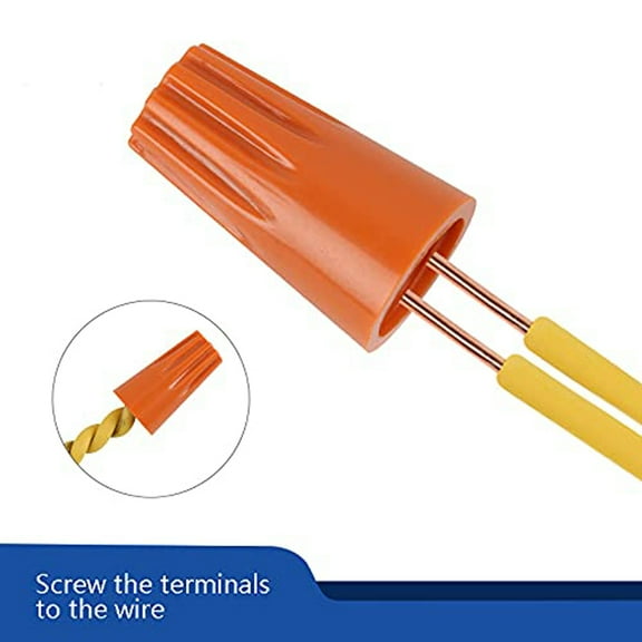 Twist Type Wire Connector Wire Nuts AWG 18-16 UL Listed Orange 500 pcs.
