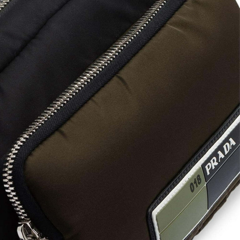 PRADA Unisex Leather Logo PRADA Saffiano Leather Bag Clutches