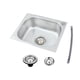 thumbnail image 3 of Fregadero de cocina, fregadero utilitario, accesorio de cocina, lavabo profundo de un solo tazón para lavar platos, estación de trabajo, restaurante,, 3 of 9