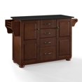 thumbnail image 2 of HomeStock French Country Granite Top Kitchen Island,Spacious Countertop,Portable Design,Modern Kitchen Furniture,Convenient, Mahogany/Black, 2 of 10
