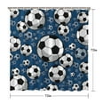 thumbnail image 5 of Blue Soccer Balls Pattern Shower Curtain 72"x72" ,Bathroom Decorative Shower Curtains Set with 12 Hooks,Modern Waterproof Washable Shower Curtain, 5 of 6