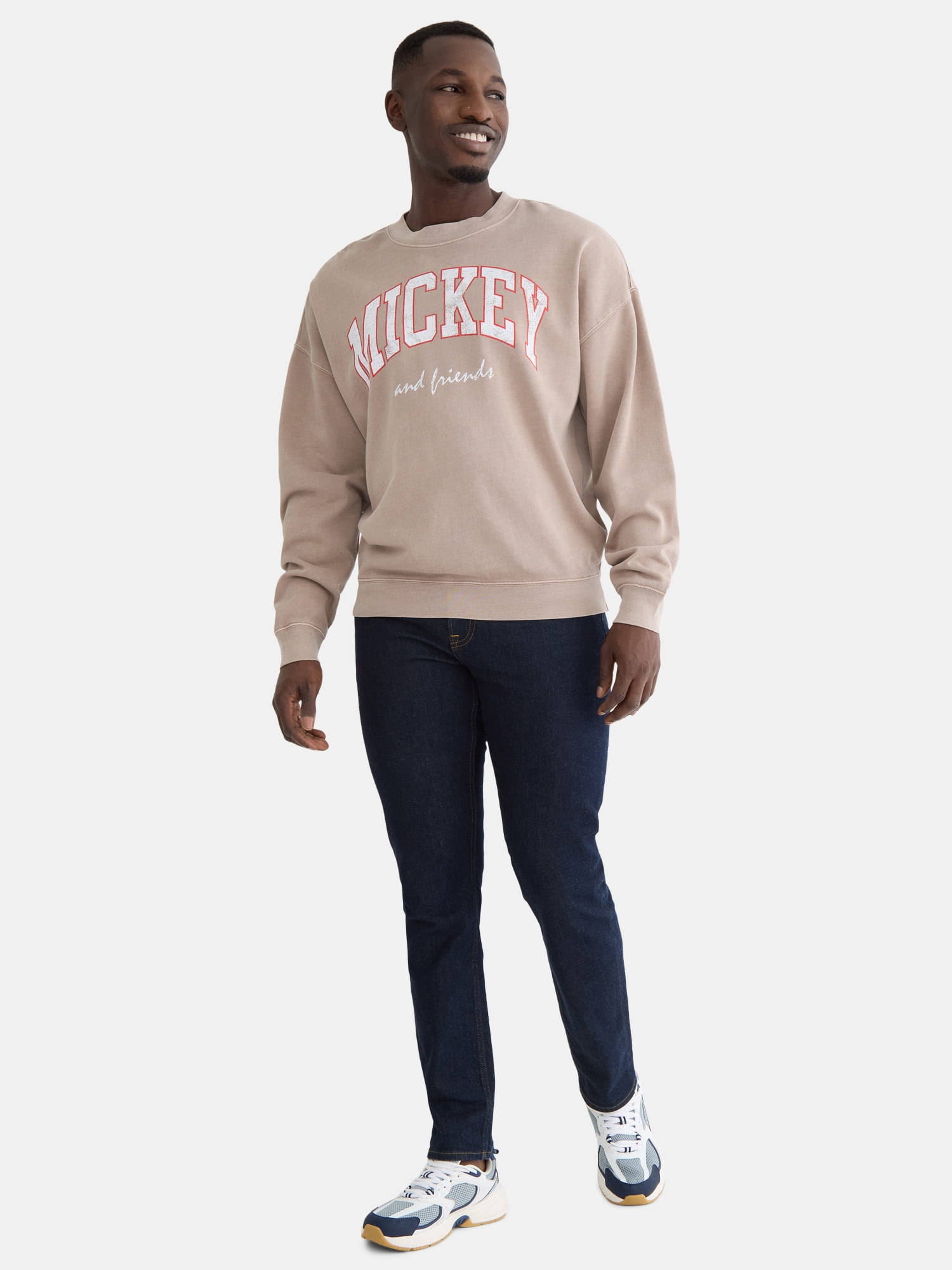 Disney Men's Mickey Mouse and Friends Classic Graphic Print Sweatshirt, Sizes S-3XL