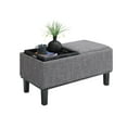 thumbnail image 2 of Designs4Comfort Brentwood Storage Ottoman, Gray Fabric, 2 of 5