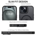 thumbnail image 2 of DUEDUE for iPhone 15 Case with Stand Compatible with Mag-Safe,Strong Magnetic Translucent Matte Slim Shockproof Cover Case for iPhone 15 6.1",Black, 2 of 6