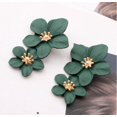 thumbnail image 1 of Pendientes Sense Pendientes Estilo Pendientes Distintivos Multicolor Doble Capa Flor Pendientes Sencillos para Mujer, 1 of 6