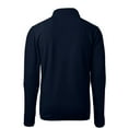 thumbnail image 3 of Men's Cutter & Buck Navy Georgetown Hoyas Vault Cascade Eco Sherpa Fleece Big & Tall Quarter-Zip Top, 3 of 3