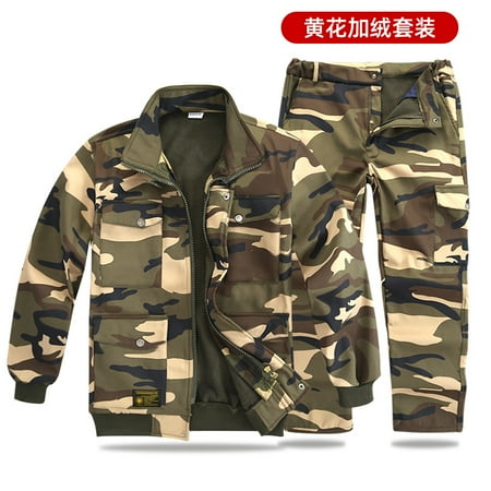 

Winter whole body fleece-lined work clothes suit men‘s thickened cold-proof warm construction site work wear-resistant scratch-proof labor protection