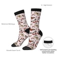 thumbnail image 4 of Yiaed Vintage flowers Print Great elasticity Crew Socks Sports socks for Men and Women, 4 of 6
