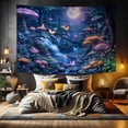 thumbnail image 3 of Gojian Fantasy Forest Tree Butterfly Wall Hanging, Fairy Magical Enchanted Jungle Waterfall Mushroom Tapestry for Bedroom Living Room, 3 of 6