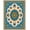 Blue, Pattern 3, variant on ODIKA 4'x6' Machine Washable Non-Slip Area Rug, Traditional Design with Botanical High Traffic Rug, Ivory, 663904