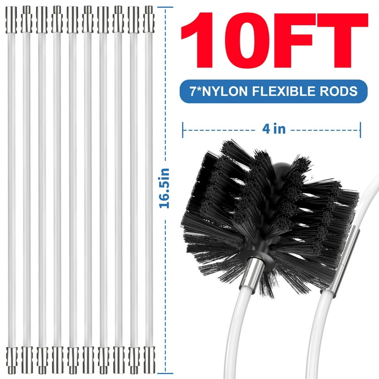 Dryvenck 10FT Dryer Vent Cleaner Kit,Flexible Lint Brush with