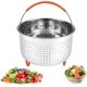 thumbnail image 1 of Cesta de vapor de acero inoxidable, Cestas de vapor para cazuela, Inserto para cocinar verduras y alimentos, 6L, Plateado esquí esquí Gafas de esquí, 1 of 5