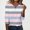 Pink, variant on Qulqfy Tops for Women Dressy Casual Plus Size 3/4 Sleeve Spring Shirts Striped Fall V Neck Tops Blouses for Women L