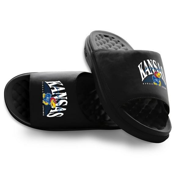 Unisex ISlide Kansas Jayhawks Varsity Stack Motive Slide Sandals
