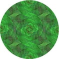 thumbnail image 1 of Ahgly Company Machine Washable Indoor Round Transitional Lime Green Area Rugs, 3' Round, 1 of 7
