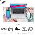 thumbnail image 5 of Pink Watercolor Flowers Mousepad Gaming Pad Mouse Waterproof No Slip for Office Home Work Gaming Table Tables Mousemat Rubber Base Mousepad with Stitched Edges 35.4x15.7inches, 5 of 7