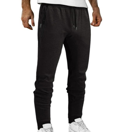 

JDEFEG Mens Pants Mens Scrub Pants with Pockets Lace-Up Mid-Waist Zipper Men s Solid Pocket Sweatpants Cotton Casual Men s Pants Pants for Men Cotton Black Xl