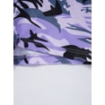 thumbnail image 6 of Xnihocha Kids Girls Gymnastics Dance Sports 2 Piece Outfit Racer Back Crop Top with Booty Shorts Camouflage Purple 10, 6 of 7