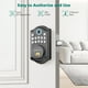 thumbnail image 3 of AkaGear Cerradura de puerta de entrada sin llave con control de aplicación - Cerradura de puerta con teclado electrónico con huella digital, cerraduras inteligentes para puerta delantera, bloqueo auto, 3 of 5