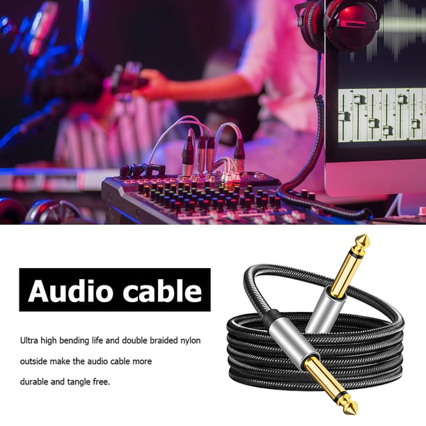Cable de Audio Jack 6.35mm DQrwqpou Conector Chapado en Oro