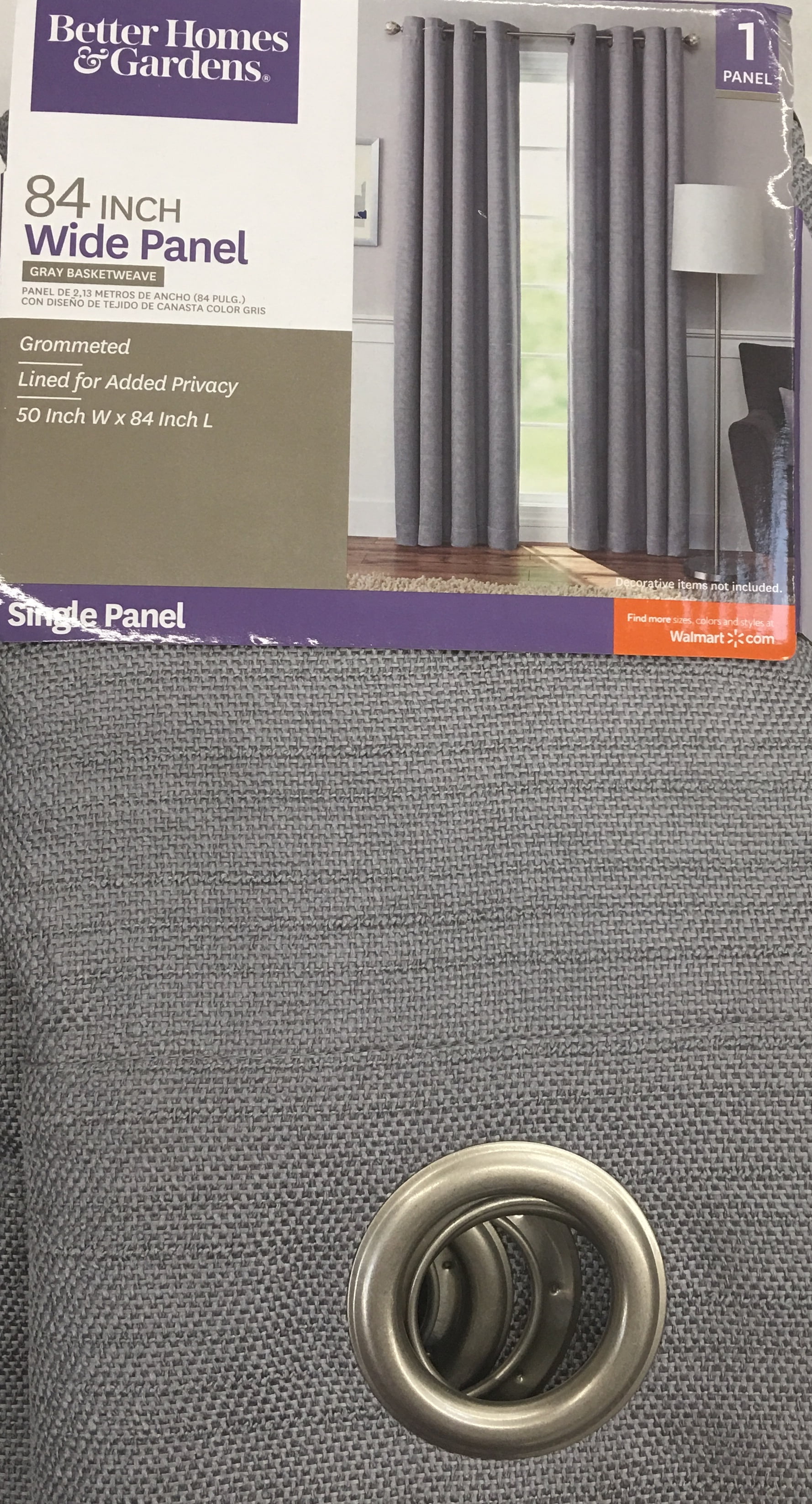 Better Homes&gardens Basket Weave 84`` Lt. School Gray