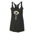 thumbnail image 2 of Wild Bobby Faith Flower Script Inspirational/Christian Women Tri-Blend Racerback Tank Top, Vintage Black, Small, 2 of 6