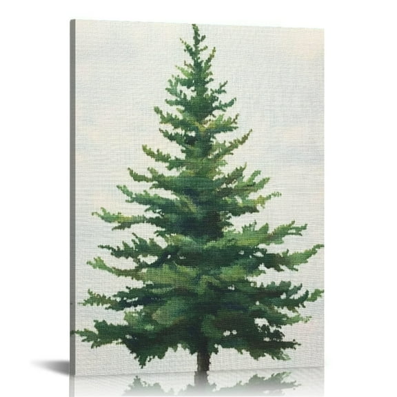 Patifu Pine Tree Art Modern Canvas Prints Wall Decor for Home Office 12x16 in