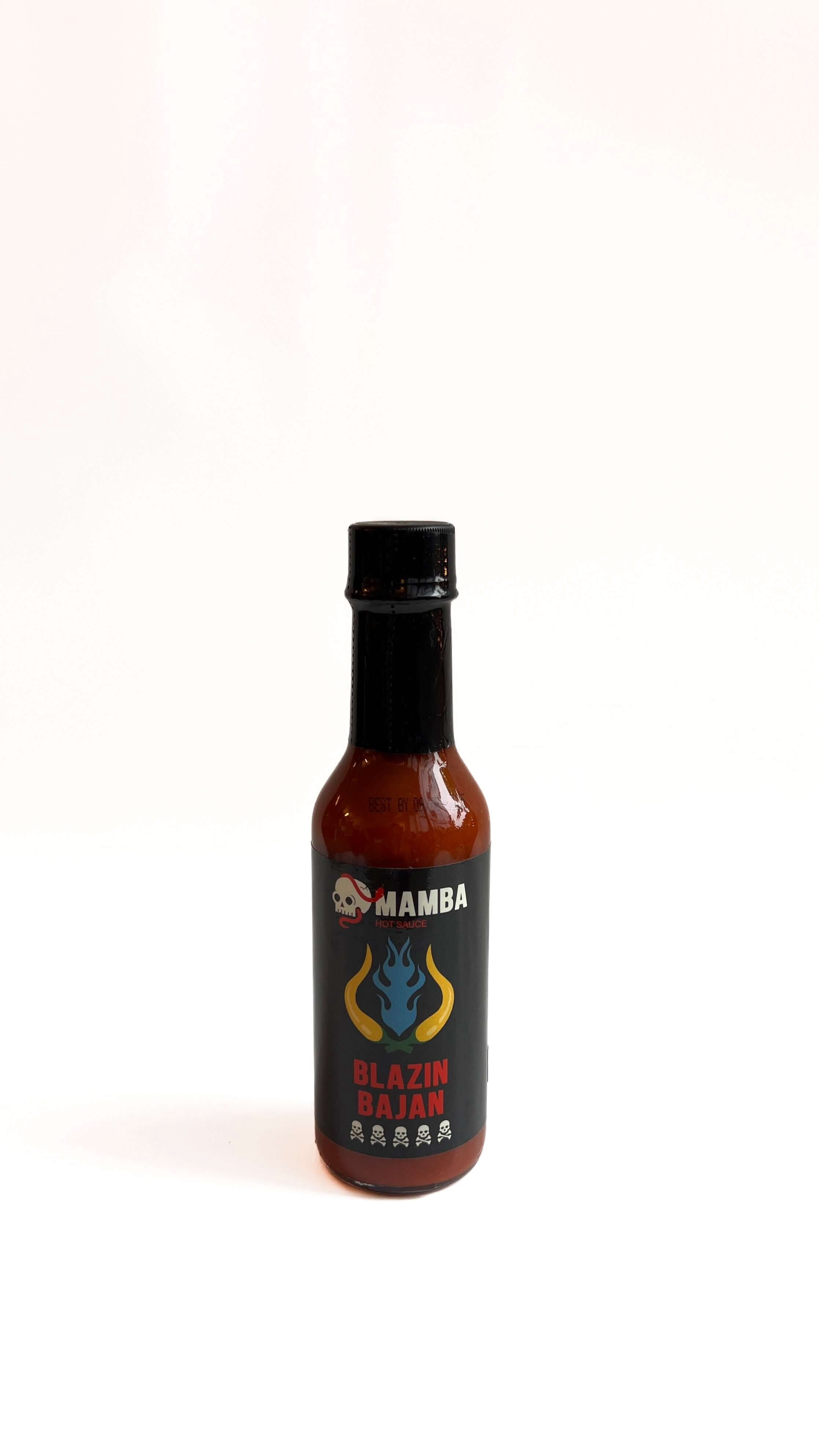 MAMBA Blazin Bajan Hot Sauce, Caribbean Habanero Pepper Sauce with Fruity, Smoky & Sweet Notes, Spicy Condiment for Fish, Potatoes, Soups & Stews